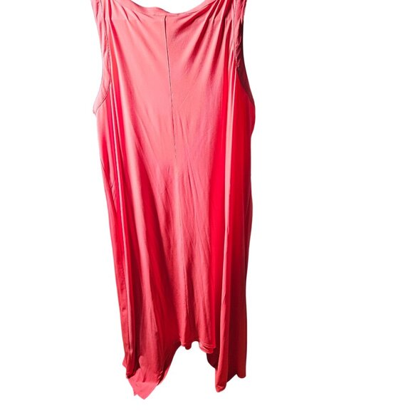 Karin Stevens Womens Sleeveless Coral Maxi Dress 22W With Criss-Cross Neckline E - Picture 4 of 4